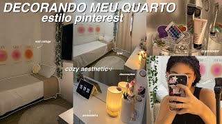 DECORANDO MEU QUARTO ESTILO PINTEREST cozy aesthetic  transformação total ⚒️✨ [upl. by Doherty41]