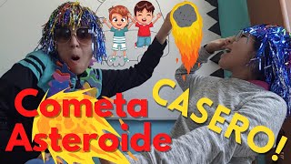 Cómo hacer un COMETA  ASTEROIDE CASERO fácil y divertido 🚀☺️ [upl. by Yaras]