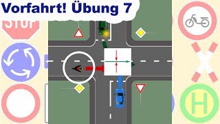 Vorfahrt durch Verkehrszeichen  VORFAHRT ÜBEN  Vorfahrtstraining Übung 7 [upl. by Cornew640]