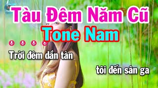 Karaoke Tàu Đêm Năm Cũ Tone Nam  Dm  Tuấn Cò Nhạc Sống [upl. by Engleman]