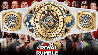 WWE 2K24 ROYAL RUMBLE MATCH FOR THE WOMENS INTERCONTINENTAL CHAMPIONSHIP BELT [upl. by Ladew]