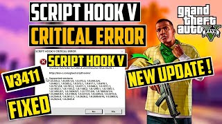 How to Fix Script hook V Critical Error GTA 5  Script hook V New Update V3411 [upl. by Yrellih918]