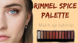 RIMMEL SPICE PALETTE REVIEW  Makeup Tutorial [upl. by Aibara]