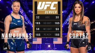 ROSE NAMAJUNAS vs TRACY CORTEZ FULL FIGHT UFC DENVER [upl. by Molton813]