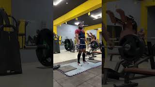 Deadlift session warm up set deadlift sports gymmotivation shorts youtubeshorts athlete [upl. by Ayerim690]