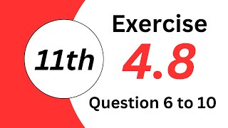 Class 11th Exercise 48 Question 6 to 10 II axismathsbyAmna [upl. by Awad]