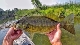 How I Fish A Stretch Of River For Summer Smallmouth [upl. by Adas840]