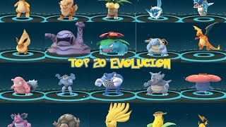 EVOLUCIÓN POKÉMON GO AMAZING TOP 20 RARE POKEMON EVOLVING [upl. by Nylarat]