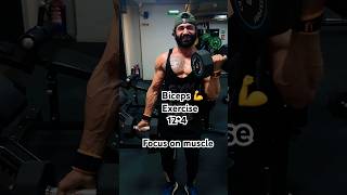 Bicep 💪 exercise 124 focus on muscle stable body music rap hiphop motivation fitess gym [upl. by Enawyd]