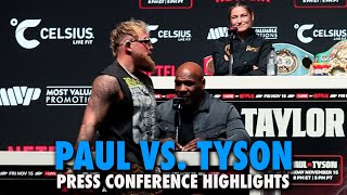 Jake Paul Takes Bets With Undercard That He Beats Mike Tyson  Press Conference Highlights [upl. by Aisyle]