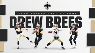 Drew Brees Saints Hall of Fame Halftime Ceremony [upl. by Selimah]