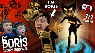 BORIS amp THE DARK SURVIVAL RUN from the INK DEMON FGTEEV x NEW Bendy Game Ending [upl. by Clarey]