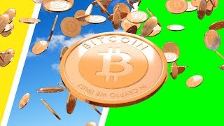 BITCOIN flying  Green Screen Footages HD [upl. by Sellig981]