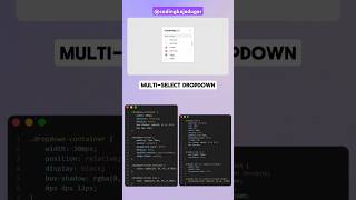 Creating a Multiselect Dropdown with HTML CSS amp JavaScript dropdown html css shorts [upl. by Mirabella191]