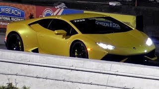 2016 Lamborghini Huracan vs Modded Camaro SS  14 Mile Drag Video  Road Test TV ® [upl. by Lenka987]