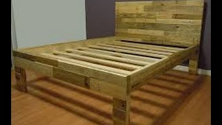 How to make a pallet bed  How to make a bed from pallets [upl. by Sheelah]