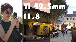 Super Budget Portrait Lens for M43 Yi 425mm f18 lens review  mft m43  on GH5 GX85 [upl. by Anilesor]