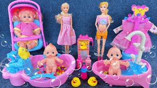 10 Minutes Satisfying with Unboxing Pink Bathtub Toy Set，Cute Princess Dress Up ASMR  Review Toys [upl. by Beulah]