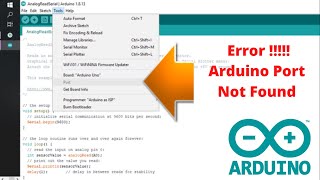 Arduino Port Not Found [upl. by Wohlert]