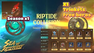 Sea of Conquest FULL SEASON X1 s6 EventsRewardsTrinkets heros [upl. by Nediarb]