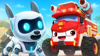 Earthquake Rescue Team  Rescue Robot Dog🐾  Monster Truck  Kids Songs  Kids Cartoon  BabyBus [upl. by Aicitan]