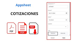 PASO A PASO  Crea tu app de COTIZACIONES con AppSheet GRATIS [upl. by Rothmuller]