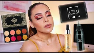 NOVEMBER BOXYCHARM 2018 GOAL DIGGER  EASY GLITTER CUT CREASE  JuicyJas [upl. by Mixam]