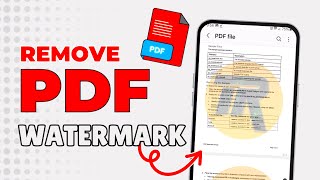 How to Remove Watermark from PDF in Mobile  Remove PDF Watermark [upl. by Llerut]