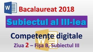 Microsoft Word 2013  Competente digitale 2018 ziua 2 [upl. by Watters962]