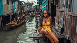 Life In a Floating Slum in Africa  Makoko [upl. by Eelarual]