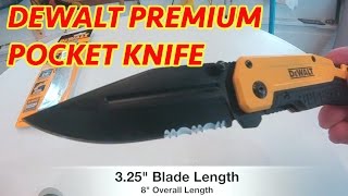 DEWALT PREMIUM POCKET KNIFE REVIEW DWHT10313 [upl. by Burrus332]