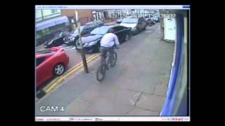 A cyclist snatches a necklace in a ride by theft in Melton Road Leicester [upl. by Oribelle]