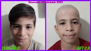 A Cute 85 Years Old Boy Gets His Summer Smooth Razor Headshave At Home By My Self 2023 [upl. by Zoha]