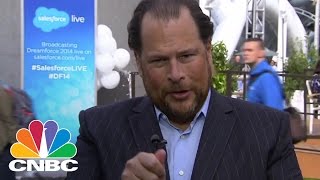 Salesforce CEO Marc Benioff Interview  Mad Money  CNBC [upl. by Aitsirk]