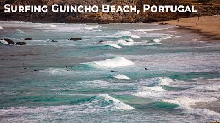 Surfers at Guincho Beach in Cascais Portugal [upl. by Gipsy]