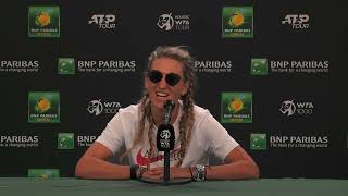 Victoria Azarenka Press Conference Following 2nd Round Win 2022 BNP Paribas Open [upl. by Melva]