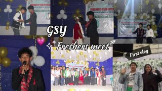 GSY freshers meet 202425 first vlog [upl. by Yenahc]