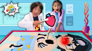 Giant Operation Game Challenge Can We Save Daddy Pretend Play Doctor amp Helping People [upl. by Ahsoik]