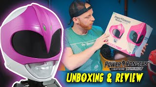 Hasbro Lightning Collection PINK POWER RANGER Helmet Unboxing amp Review  Power Rangers Reviews [upl. by Britt]