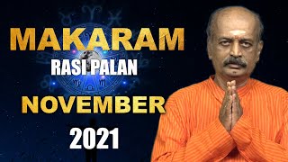 Makara Rasi Palan  November Month Rasi Palan 2021  Srirangam Ravi  Capricorn  Makaram [upl. by Lovmilla]