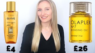 LOREAL ELVIVE EXTRAORDINARY OIL MIRACLE HAIR PERFECTOR VS OLAPLEX NO 7 OIL  OLAPLEX NO 7 DUPE [upl. by Zacherie]