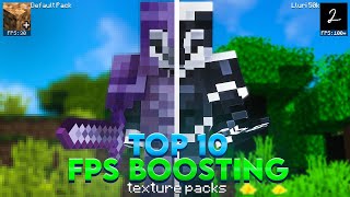 Top 10 BEST FPS Boosting Texture Packs  120 [upl. by Eittol649]