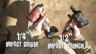 Milwaukee M12 impact driver vs impact wrench [upl. by Mcgray701]