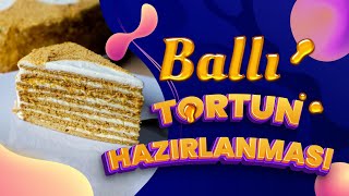 ASAN BALLI TORT RESEPTİ  PAMBIQ KİMİ BALLI TORT  ballı tortun bəzədilməsi 2021 [upl. by Lela]