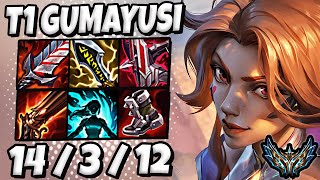 T1 Gumayusi Miss Fortune vs Jhin ADC  TripleKill  Patch 1414 Korea Challenger ✅ [upl. by Dell]