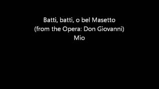 Batti batti o bel Masetto Aria of Zerlina Don Giovanni  Mio Piano Voice [upl. by Euqinwahs]