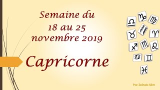 Prévisions du Capricorne du 18 au 25 novembre 2019 [upl. by Niple]