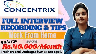 Concentrix Full Interview Recording  Concentrix Jobs for Freshers 2022  CNX Work from Home Jobs [upl. by Yhcir]