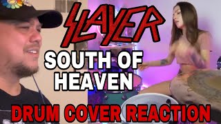 Slayer South of Heaven Best Drum Cover Ever Reaction Kristina Rybalchenko Drums [upl. by Holmen]