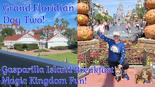 Grand Floridian Day Two  Breakfast at Gasparilla Island  Magic Kingdom Fun [upl. by Yennek]